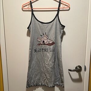 Gray Sleepwear Top with Koala Print
